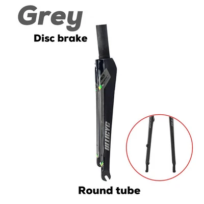 Bicicleta de carretera de liberación rápida de carbono horquilla dura disco/llanta freno horquilla rígida cónica 700C Foto 1 de 4