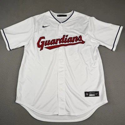 Cleveland Guardians Baseball Jersey Mens Large White MLB Nike Shane Bieber - Image 1 of 4