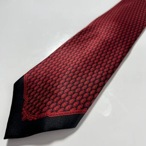 Gianfranco Ferre Men's Made In Italy Tie Red Black 100% Silk Designer Necktie - Picture 1 of 8