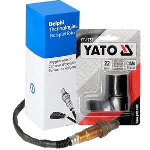 Sonda lambda Delphi 4 pin 395 mm + dado 22 mm per ISUZU ASCENDER SAAB 9-7X - Foto 1 di 2
