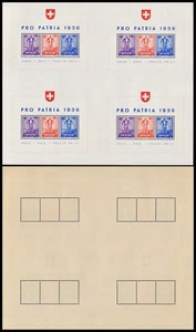 SUIZA-1936-SELLOS-FONDO DE DEFENSA NACIONAL SUIZO DRIVE-BLOQUE DE 4 HOJAS-MNH- - Imagen 1 de 1