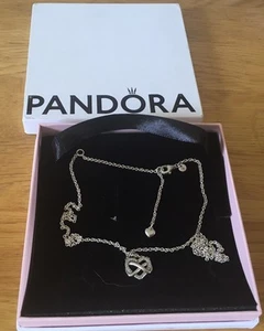 Pandora Knotted Heart Pendant And Chain 46cm. - Picture 1 of 3