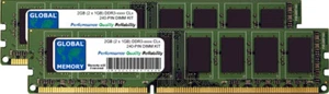 2GB 2x1GB DDR3 800/1066/1333MHz 240-PIN DIMM MEMORY RAM KIT FOR DESKTOPS/PCS - Picture 1 of 1