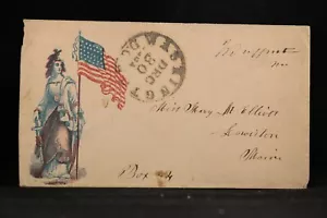 Bürgerkrieg: Washington, DC 1861 Patriotischer Brief, Buffington MC Free Frank>Maine - Bild 1 von 2