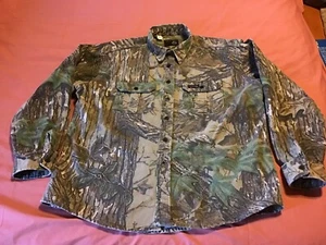 RATTLERS BRAND VINTAGE L/S REALTREE CAMO BUTTON SHIRT MEN-XL (USA MADE) - Picture 1 of 4