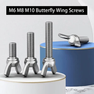 201 Edelstahl Butterfly Wing Schrauben M6 M8 M10 Rändelschrauben 4,8 Grade - Bild 1 von 7