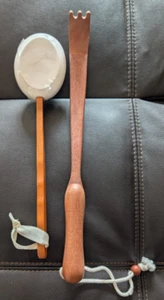 Soft Wooden Wash Lotion Applicator With Wooden Scrab - Picture 1 of 9