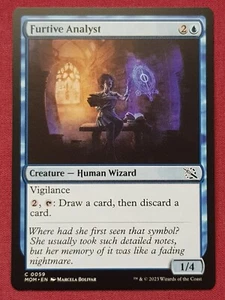 Magic The Gathering MARCH OF THE MACHINE FURTIVE ANALYST blue card MTG - Picture 1 of 2
