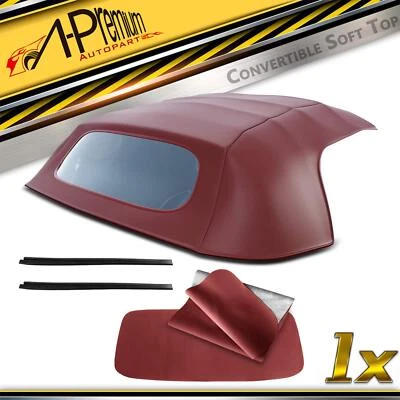 Burgundy Convertible Soft Top for Porsche Boxster 1997-2002 w/ Plastic Window - Image 1 of 4