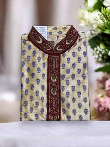 Traditional Men's Cotton Party Wear Kurta-7 - Picture 1 of 10