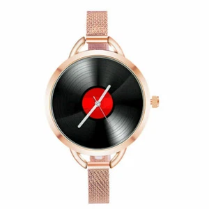 NEW MONTRE "Disque LP" - Rose doré - pour femme - Picture 1 of 1