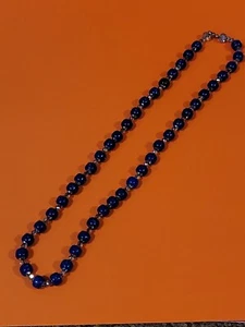 Blue Beaded Elastic Necklace - Picture 1 of 4