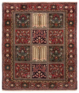 Moud 78x68 CM Tissé à la Main Perserteppich-Fine, Orient, Tapis, Tapis ,Rouge - Picture 1 of 8