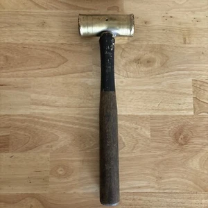 Matco Tools 32 oz Brass Hammer BRH32 2 Lb Brass Hickory Handle Solid CDA READ! - Picture 1 of 10