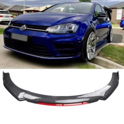 For Volkswagen EOS 2007-2016 Carbon Style Front Bumper Lip Spoiler Splitter - Image 1 of 4
