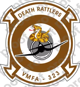 PEGATINA USMC VMFA 323 DEATH RATTLERS ooo USMC Lisc No 20187 - Imagen 1 de 1