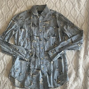 Camisa Mallard de Caza Pato Águila Americana Para Hombre Pequeña Manga Larga Con Botones - Imagen 1 de 10