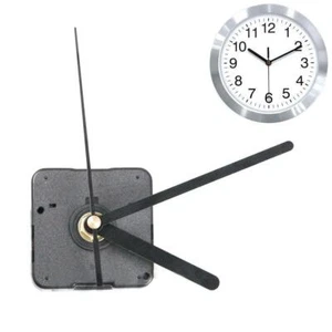 Klassische Quarz Uhr Uhrwerk Mechanismus Black Metal Kit Teile Hot Repair NEW., - Bild 1 von 16