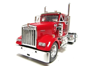 DCP / FIRST GEAR 1/64 SCALE W-900 KENWORTH DAY CAB, RED, BLACK FRAME,RED ENGINE - Picture 1 of 4