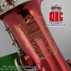Vintage King H. N. White Zephyr Eb Alto Saxophone Super Red Lacquer - Picture 1 of 12