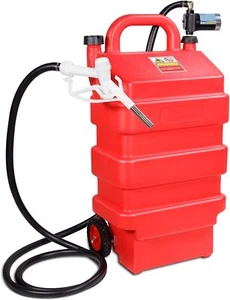 16 Gallon (60 Liter) Portable Fuel Tank With 12V Electric transfer pump 3.7GPM - Picture 1 of 5