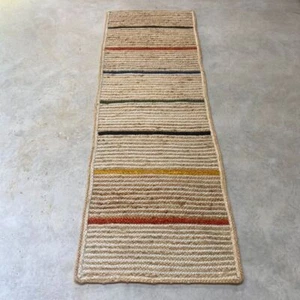 Rug Runner jute cotton latest design rustic look Area carpet for living room rug - Picture 1 of 8