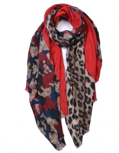 Ladies Camouflage & Leopard Print Scarf Women Large Shawl Stole Neck Cover 6518 - Picture 1 of 8