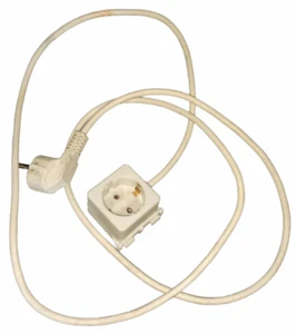 Externe Steckdose, Steckdosenverlängerung, Steckdose am Kabel | Länge 1,90 Meter - Bild 1 von 4