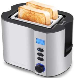 Extra Wide 2-Slice Toaster, Bagel Function Reheat, Defrost, & Cancel Functions - Picture 1 of 6