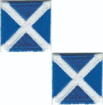 Maritime Signal Flag Letter M Patch Embroidered Mike Iron on Lot of 2 (1 1/4"in) - Image 1 of 2