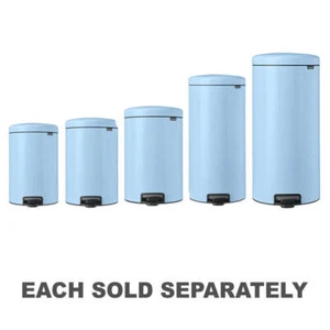 Brabantia Quality NewIcon Pedal Bin Dreamy Blue Removable Plastic Inner Bucket - Picture 1 of 8