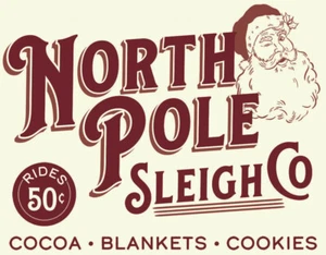 Sleigh RIde North Christmas Santa Winter Holiday Classic Retro Metal Tin Sign - Picture 1 of 4