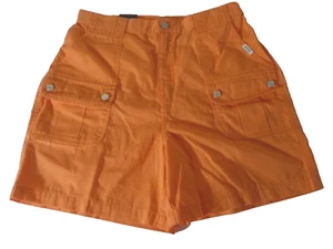 Blassport 10 P orangefarbene Damenshorts aus Baumwolle Jeansknöpfe 4 Taschen Platzierung neu mit Etikett - Bild 1 von 12