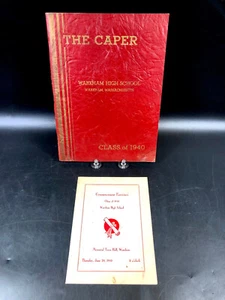 1940 Wareham High School Jahrbuch ~ The Caper ~ Massachusetts Beginn - Bild 1 von 13