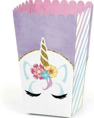 Casino Happy birthday Bunting pop corn Treat Boxes Set of 12 - Image 1 of 4