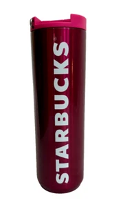 Bicchiere Starbucks rosa metallizzato cromato isolato sottovuoto inox 16 oz 9 in logo - Foto 1 di 6