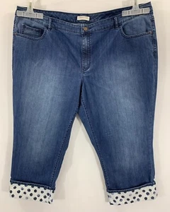 Cold Water Creek Natural Fit Women's Stretch Embellished Capri Jeans 24 (46X22) - Picture 1 of 8
