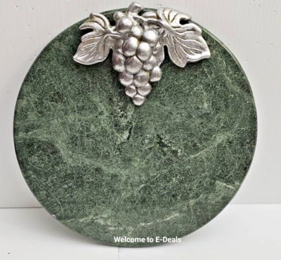 `12-дюймовый итальянский мраморный поднос для сыра/шаркутери/закусок - посеребренный виноград - Изображение 1 из 4