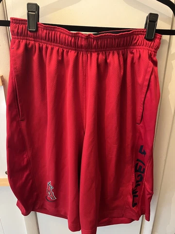 Authentic Nike MLB Los Angeles Anaheim Angels Mens Baseball Shorts Size Small S Cover
