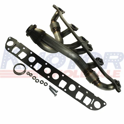 Kit de colector de escape y junta de acero inoxidable para Cherokee Grand Wrangler 4,0 L Foto 1 de 4