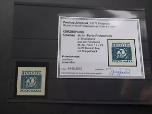 Porto Probedruck der 2. Druckphase in blau Befund BPP mnh (int.Nr:P1522) - Bild 1 von 3
