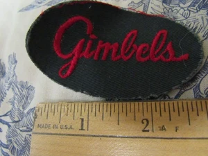 Vtg. Gimbels Department Store Employee Patch - Picture 1 of 2