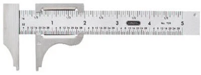 Slide Caliper, Stainless Steel, 4 In. - 729 - Image 1 of 1