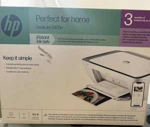 HP DeskJet 2820e All-in-One Wireless Inkjet Printer with ink - White  - Picture 1 of 5