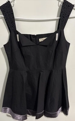 Платье Chloe Kids для девочек хлопковое без рукавов черное с бисером рукава размер 4. ЧИТАЙТЕ (E) - Изображение 1 из 4