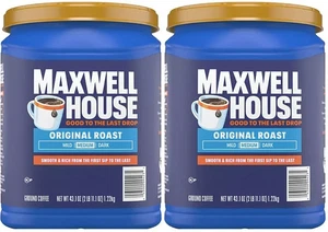 Café molido medio tostado original Maxwell House, 43,1 oz PACK 2 - Imagen 1 de 10