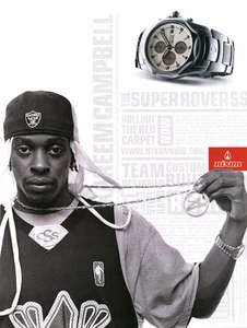 2002 PRINT AD - NIXON WATCH AD - NIXON SUPER ROVER SS - KAREEM CAMPBELL SKATER - Bild 1 von 1