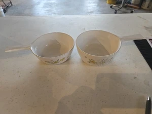 Vintage Corning Ware boquet floreale modello menuette 1 e 1-1/2 pinta pentole - Foto 1 di 5
