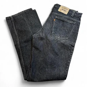 Vintage Levis 517 Boot Cut Black Jeans Size 38X36 Denim Orange Tab 90s - Bild 1 von 8