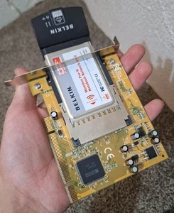 Belkin F5D8010 Wireless Pre-N Notebook Network Card + Netgear MA521 - Afbeelding 1 van 3